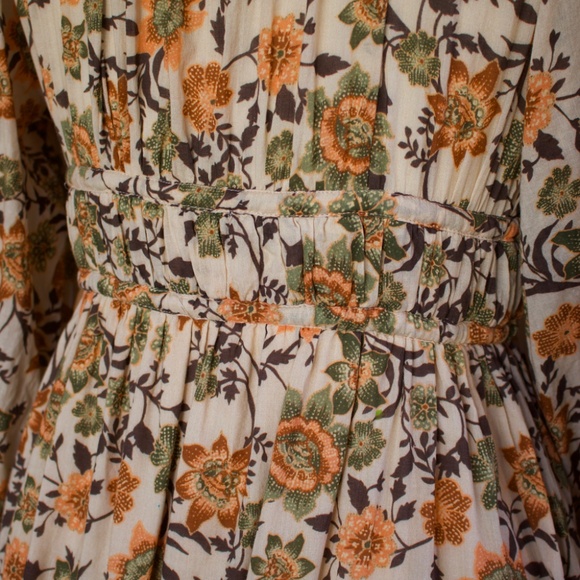 Juillet 100% Cotton Merritt Maxi Dress In Oona Sunflower Print Woman's Size M - Picture 14 of 17